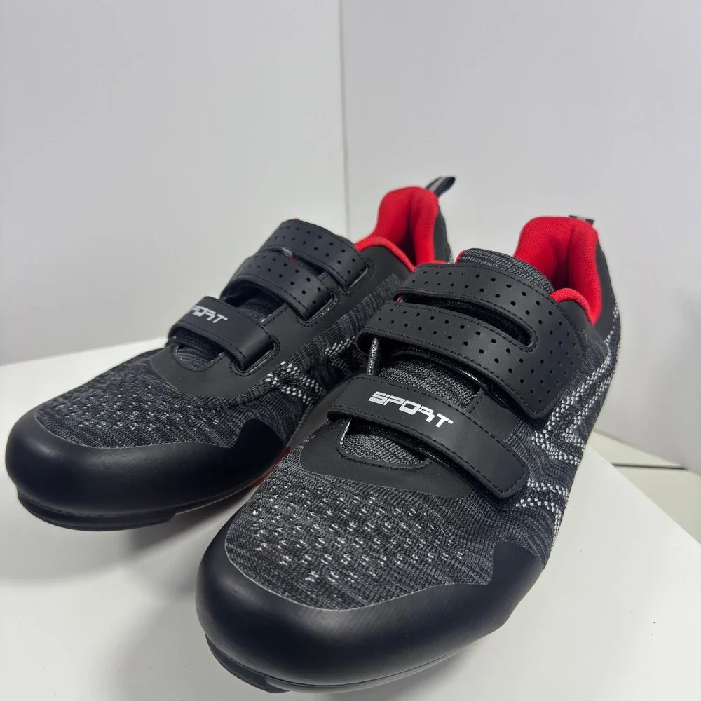 ULTIANT Cycling Shoes Mens 13 Black Red Indoor Delta Cleats EU‎ 47